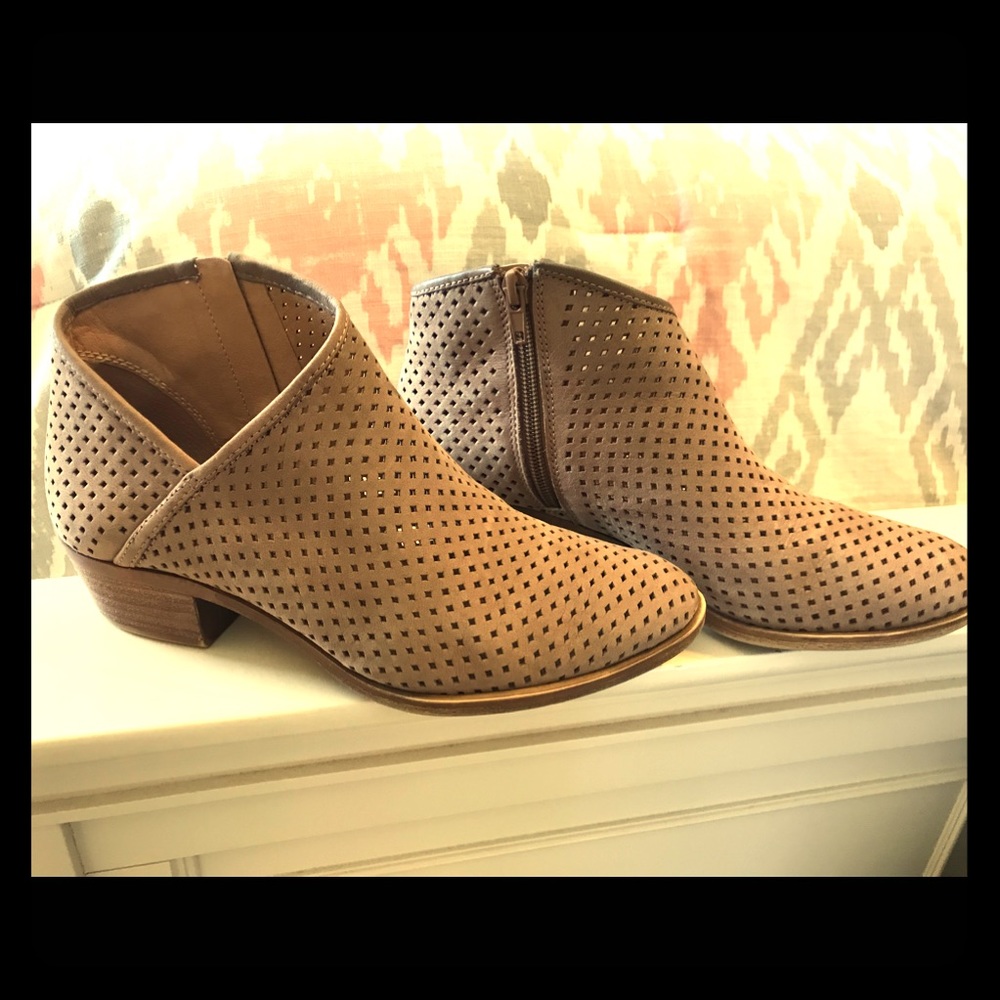 Lucky Brand Perforated Booties - Size 8